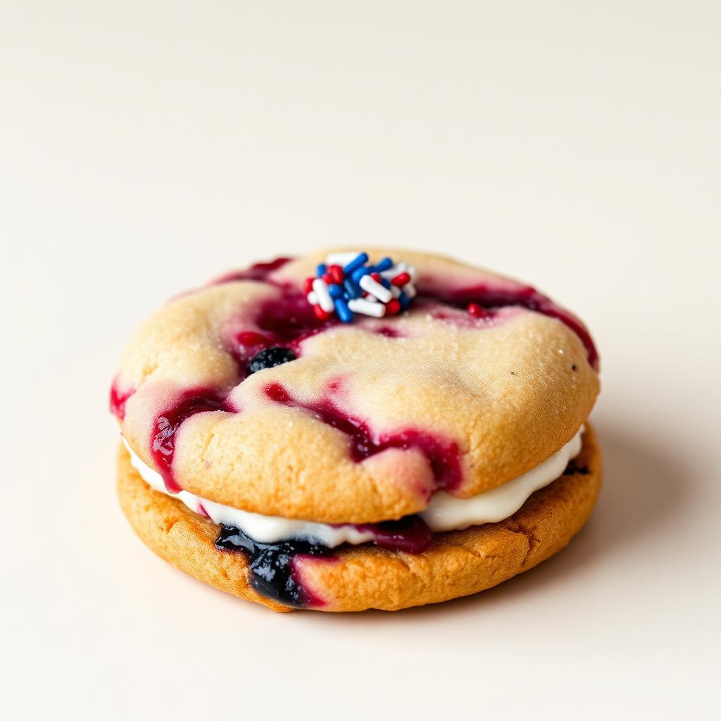 July flavor: Berry Firecracker Cheese Cake Cookie